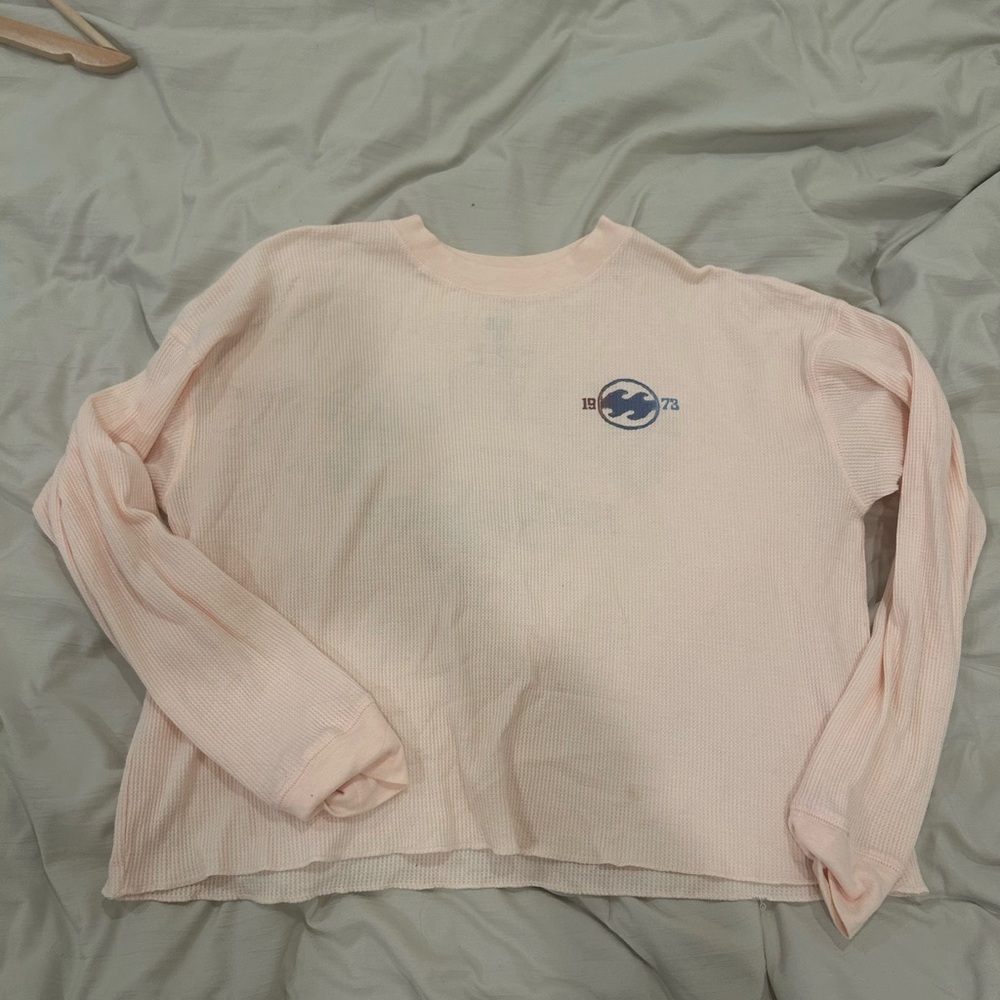 Billabong Light Pink Long Sleeve Top with Logo